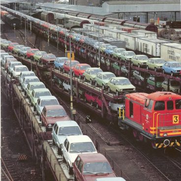 cars on train